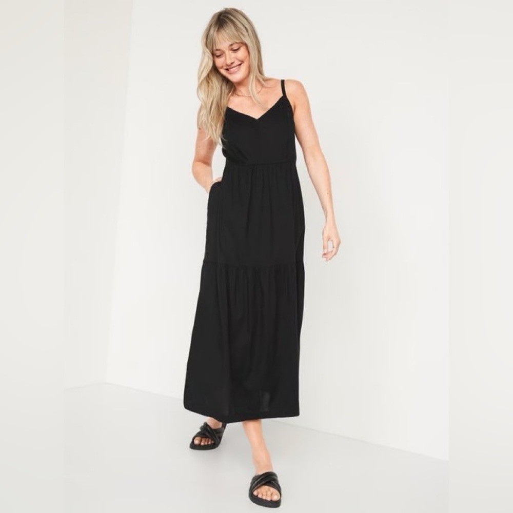 FINAL MARKDOWN! NWT! Black Cami Maxi Swing Dress … - image 1